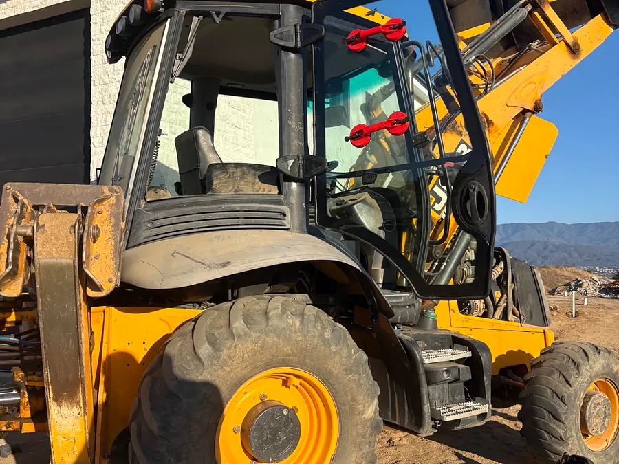 JCB backhoe loader serviced on site