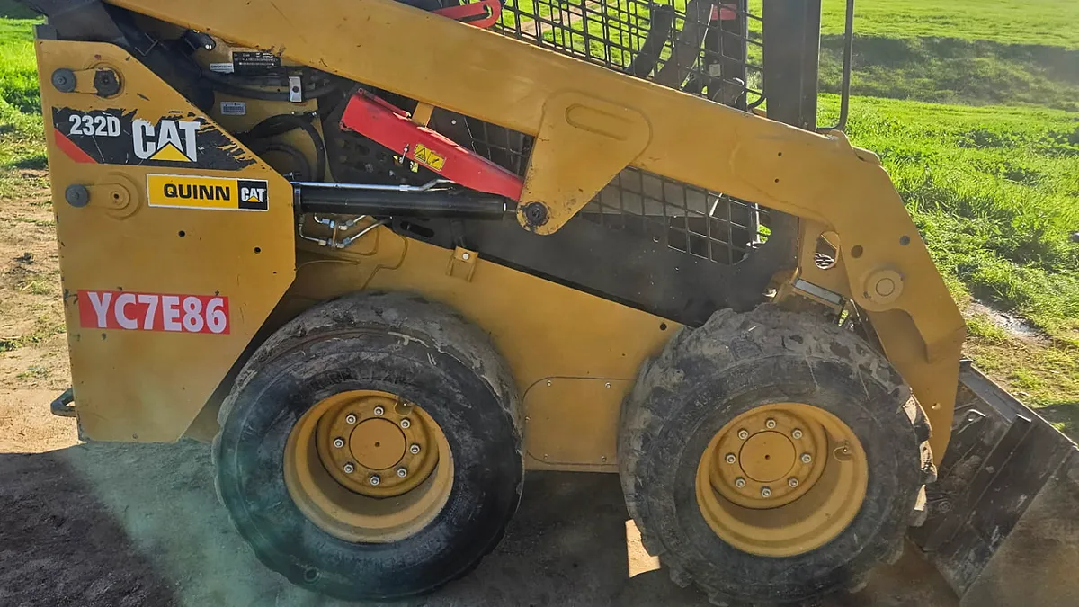 CAT skid steer serviced on site